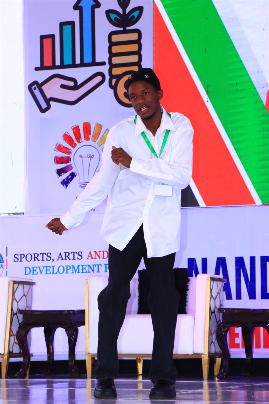 A young performer on the Nandi Youth Festival stage